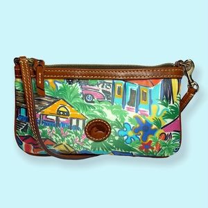 Dooney & Bourke Tropical/Island Themed Slim Wristlet